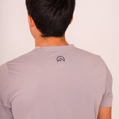 AW25 Left Chest Logo T-Shirt - Concrete