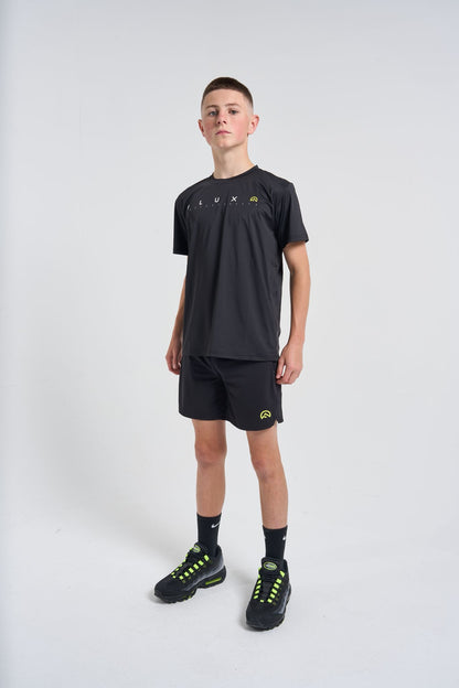 Junior SS25 Graphic Logo T-Shirt - Black/Neon