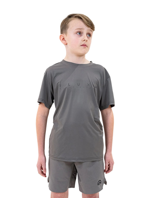 Junior SS26 Graphic Logo - Grey/Slate